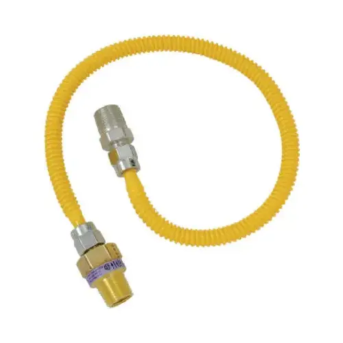 ProCoat Series Gas Connector, 1/2 x 1/2 in, Stainless Steel, 36 in L ProCoat Series Gas Connector, 1/2 x 1/2 in, Stainless Steel, 36 in L