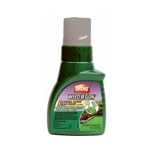 WEED B GON Clover and Oxalis Killer, Liquid, Spray Application, 16 oz Bottle Clear