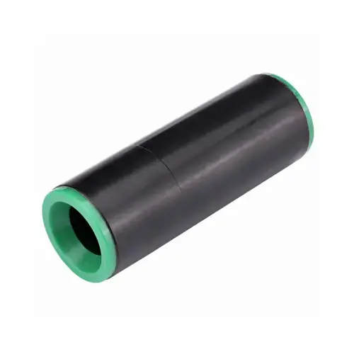 Coupling, 1/2 in Connection, Compression, ABS, Black