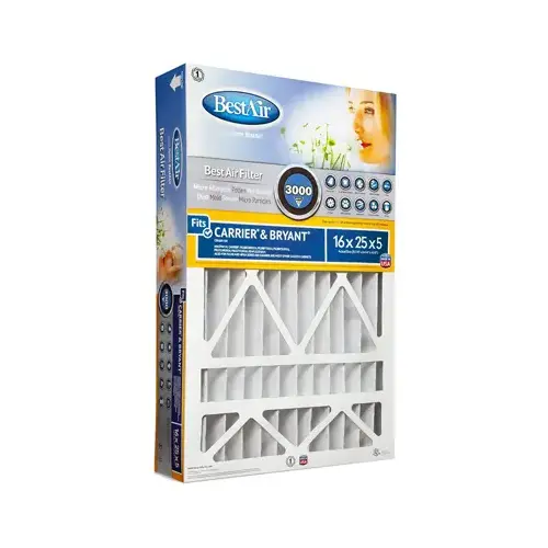 Air Filter 16" W X 25" H X 5" D 13 MERV Pleated - pack of 2 Air Filter 16" W X 25" H X 5" D 13 MERV Pleated - pack of 2