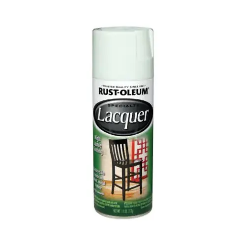 SPECIALTY Lacquer Spray Paint, Gloss, Liquid, White, 11 oz, Aerosol Can SPECIALTY Lacquer Spray Paint, Gloss, Liquid, White, 11 oz, Aerosol Can