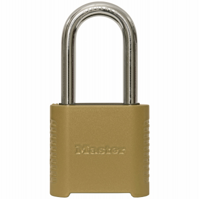 Master Lock 175DLH Padlock 175DLH 4-1/8" H X 2" W Steel Resettable Combination Brass