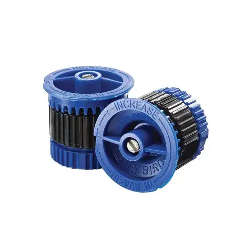 HE-VAN-10 Spray Nozzle, 6 to 8 ft, 27 deg Nozzle Trajectory, High-Efficiency, Variable Arc Nozzle, Plastic Blue HE-VAN-10 Spray Nozzle, 6 to 8 ft, 27 deg Nozzle Trajectory, High-Efficiency, Variable Arc Nozzle, Plastic Blue