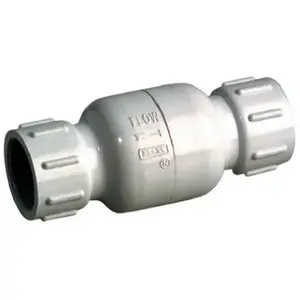 B&K 101-604 ProLine Series Check Valve, 3/4 in, 200 psi Pressure, PVC Body White