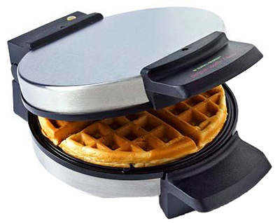 Black & Decker WMB500 Belgian Waffle Maker Brushed Silver Stainless Steel Brushed