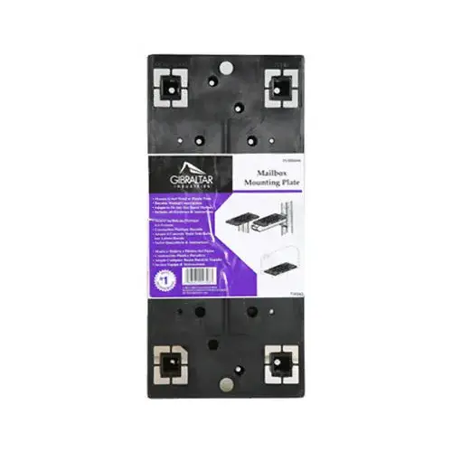 Mailbox Mounting Board Black Plastic .090 Ga. 13-1/16" L Black