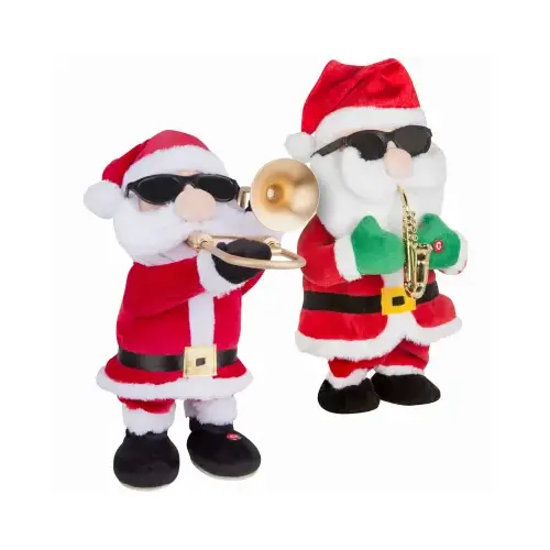 Animated Plush Santa Rocks, Trombone & Saxophone Styl - 2 per pack x6 packs Animated Plush Santa Rocks, Trombone & Saxophone Styl - 2 per pack x6 packs