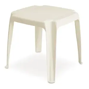 Adams 8115-48-3700 Outdoor Side Table, White, 17-In. Square