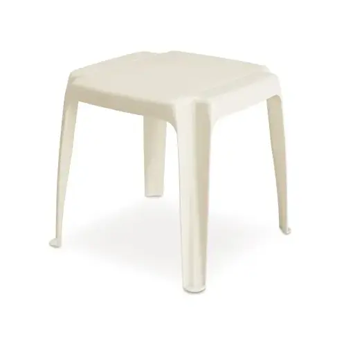 Outdoor Side Table, White, 17-In. Square Outdoor Side Table, White, 17-In. Square