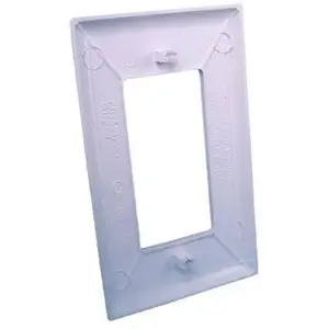 U S Hardware E-122C Wallplate, Plastic, White