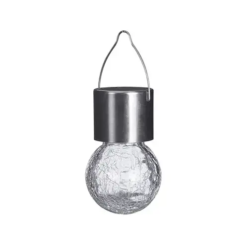 Patio Ornament LED Light, Crackled Glass, Solar Powered, 3-Settings Patio Ornament LED Light, Crackled Glass, Solar Powered, 3-Settings