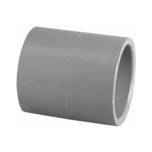 Schedule 80 PVC Coupling, Gray, Slip x Slip, 1-In. Schedule 80 PVC Coupling, Gray, Slip x Slip, 1-In.