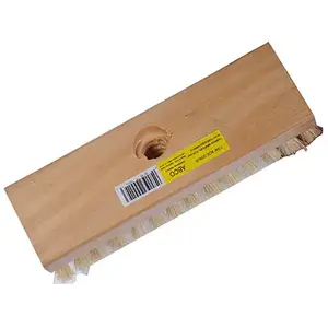 ABCO PRODUCTS 00014H 7-3/4 In. Acid Scrub Brush, Threaded Hole, Wood Block, 1 In. Tampico Bristles