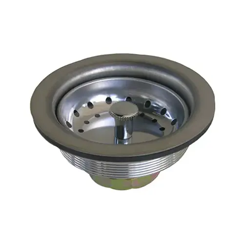 Kitchen Sink Strainer, Stainless Steel, 3-1/2-In. O.D. Kitchen Sink Strainer, Stainless Steel, 3-1/2-In. O.D.
