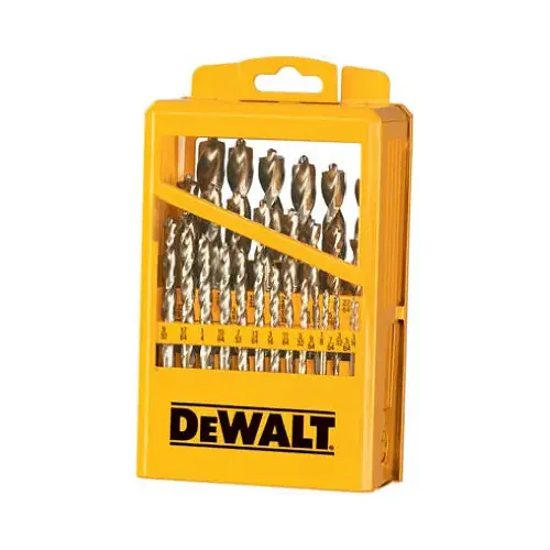 Drill Bit Set, High Performance, 29-Piece, Steel, Ferrous Oxide Gold Drill Bit Set, High Performance, 29-Piece, Steel, Ferrous Oxide Gold