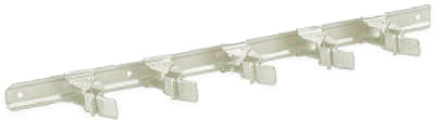 Crawford's BBQ SG5W Tool Storage Clip Bar, 5-Compartment, Steel, White