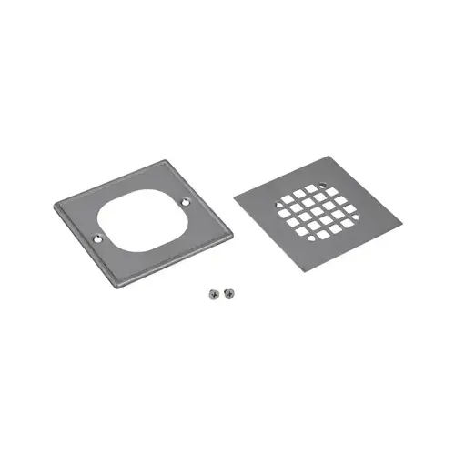 Square Snap-Tite Strainer with Ring, Polished Stainless Steel, 4.54 in Connection Size Square Snap-Tite Strainer with Ring, Polished Stainless Steel, 4.54 in Connection Size