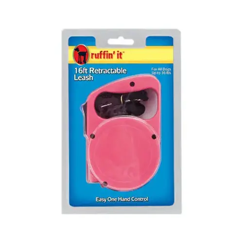 Ruffin' it 16 Ft. Webbed Up to 36 Lb. Dog Retractable Leash