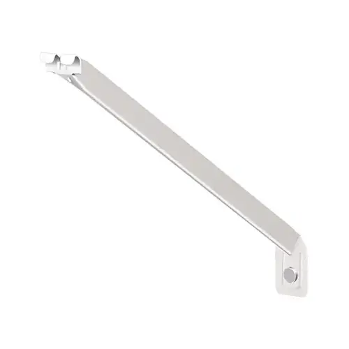 Support Bracket, 11.81 in L, 2 in H, Steel, Epoxy-Coated White - pack of 12