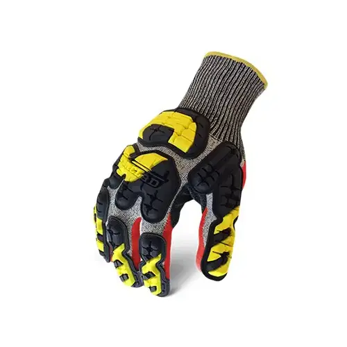 Oil & Gas Safety Impact Gloves, Gray Knit, Men's M Oil & Gas Safety Impact Gloves, Gray Knit, Men's M