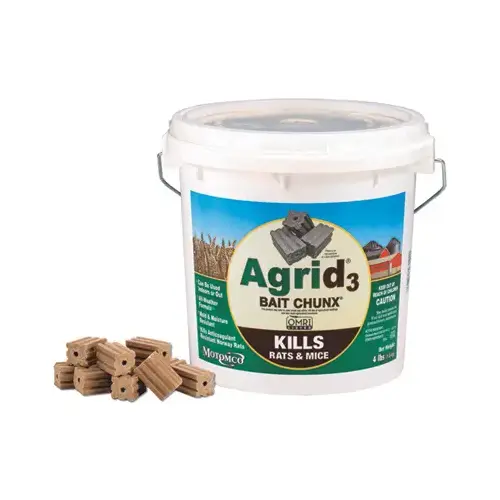 OMRI Rodenticide Bait Chunks, 4-Lbs. of 1-oz. Chunks