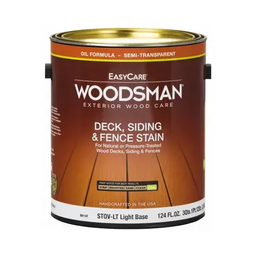 Deck, Siding & Fence Stain, Oil, Semi-Transparent Light Base, 1-Gallon Deck, Siding & Fence Stain, Oil, Semi-Transparent Light Base, 1-Gallon
