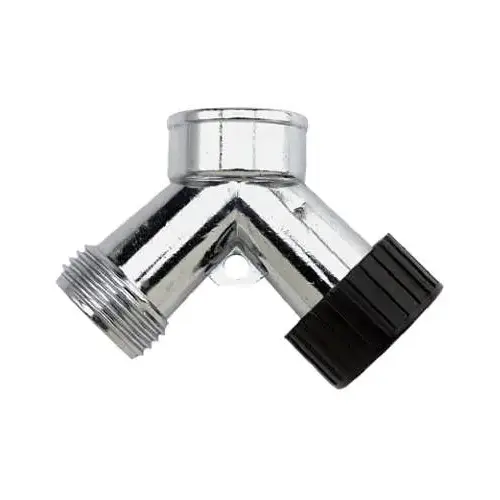 2-Way Garden Hose Y Connector, Zinc