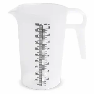 AXIOM PRODUCTS PM80032 Accu Pour Measuring Pitcher, 32-oz., Food Grade Polypropylene, Measures in oz. & Metric