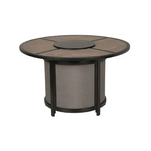 Edison Park LP Gas Fire Pit Table, Balcony Height, Gray Finish, 54-In. Diameter Edison Park LP Gas Fire Pit Table, Balcony Height, Gray Finish, 54-In. Diameter