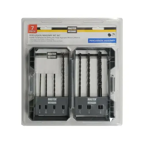 7-Pc. Percussion Masonry Drill Bit Set 7-Pc. Percussion Masonry Drill Bit Set