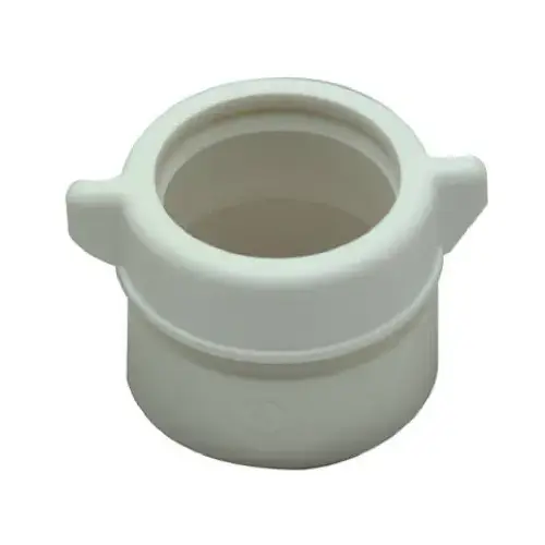 Drain Pipe Adapter, White Plastic, 1.5-In. Drain Pipe Adapter, White Plastic, 1.5-In.