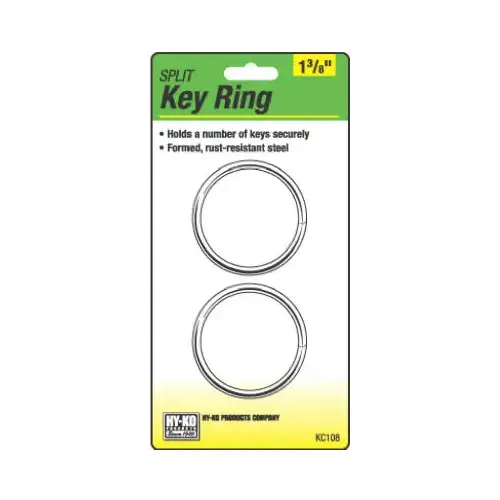 Split Key Rings, 1-3/8 In - pair Split Key Rings, 1-3/8 In - pair
