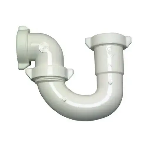 Lavatory/Kitchen Drain Trap, White Plastic, 1.25 - 1.5-In. Tube Slip Joint Lavatory/Kitchen Drain Trap, White Plastic, 1.25 - 1.5-In. Tube Slip Joint