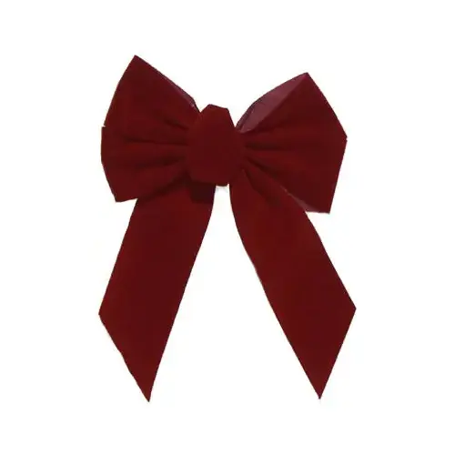 Christmas Bow, 5-Loop, Burgundy Velvet, 10 x 13 x 3-In. Christmas Bow, 5-Loop, Burgundy Velvet, 10 x 13 x 3-In.
