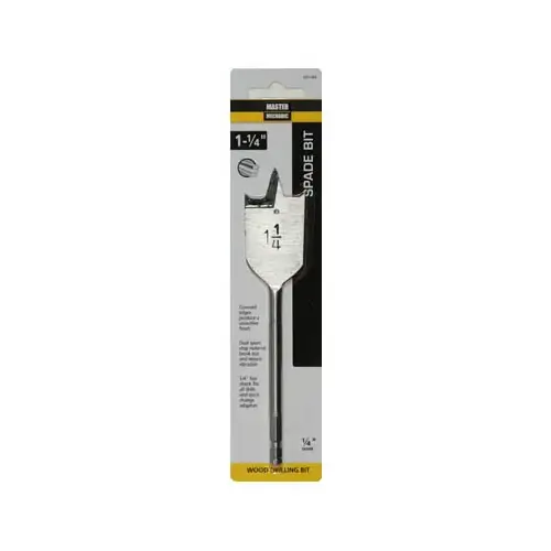 Wood Boring Spade Drill Bit, 1-1/4 In. Wood Boring Spade Drill Bit, 1-1/4 In.
