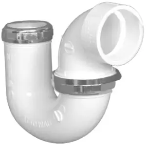 Charlotte Pipe PVC 00711X 0600HA Schedule 40 DWV PVC P-Trap, 1.5-In.