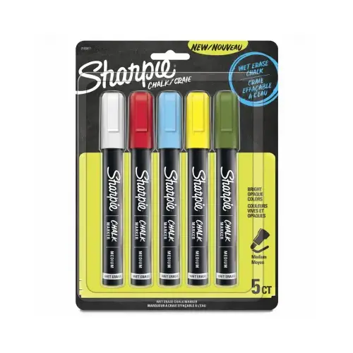 Sharpie Chalk Marker, Medium Lead/Tip, Assorted Lead/Tip Sharpie Chalk Marker, Medium Lead/Tip, Assorted Lead/Tip