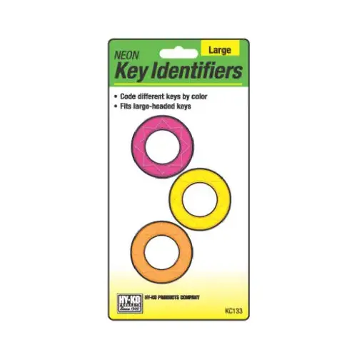 Key Identifiers, Large, Assorted Neon Colors - pack of 15 Key Identifiers, Large, Assorted Neon Colors - pack of 15