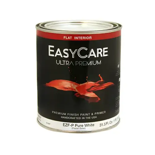 Interior Latex Paint & Primer, Pure White Pastel Base, 1-Qt. - pack of 4