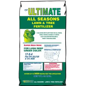 Ultimate Fertilizer 121 All-Season Lawn & Tree Fertilizer, 19-4-2, Covers 5,000-Sq.-Ft.