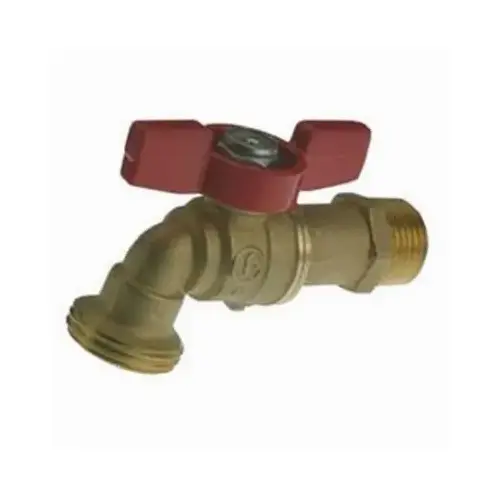 Heavy-Duty Hose Bibb, 3/4 x 3/4 in Connection, MPT x Male Hose, 200 psi Pressure, Brass Body Heavy-Duty Hose Bibb, 3/4 x 3/4 in Connection, MPT x Male Hose, 200 psi Pressure, Brass Body