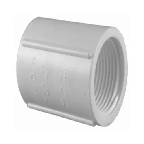 Schedule 40 PVC Threaded Coupling, 1-In. FIP Schedule 40 PVC Threaded Coupling, 1-In. FIP