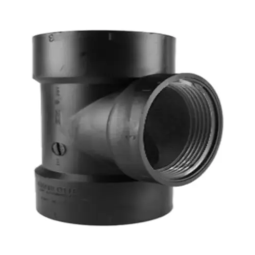 ABS/DWV Test Tee Without Cleanout Plug, Hub x Hub x FIP, 1.5-In. ABS/DWV Test Tee Without Cleanout Plug, Hub x Hub x FIP, 1.5-In.