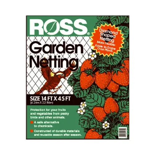 Garden Netting, 3/4-In. Diamond/Black Mesh, 14 x 45-Ft. Garden Netting, 3/4-In. Diamond/Black Mesh, 14 x 45-Ft.