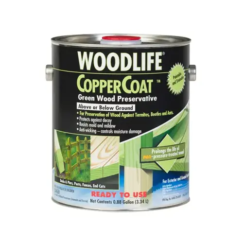 Woodlife Water-Based Coppercoat Green Wood Preservative, 1 Gal.