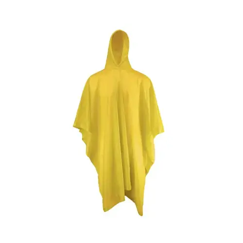 Yellow Poncho, PVC, 50-In. x 80-In.