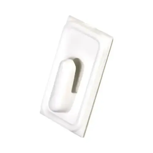 Utility Hook, Adhesive, White, Mini, 1-1/2 x 3/4-In - pack of 40