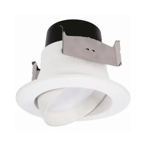 LED Gimbal Retrofit Light, 4 inch, 600 Lumens, 3000K, 9W, White LED Gimbal Retrofit Light, 4 inch, 600 Lumens, 3000K, 9W, White