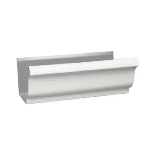 K-Style Gutter, White Galvanized Steel, 5-In. x 10-Ft. - pack of 10 K-Style Gutter, White Galvanized Steel, 5-In. x 10-Ft. - pack of 10