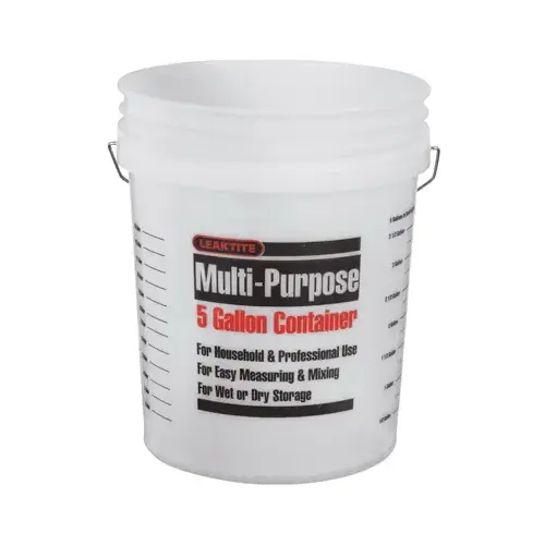 5 Gal. Clear Plastic Pail with Measuring Increments